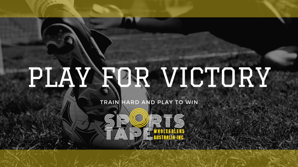 sports tape train hard and play to win